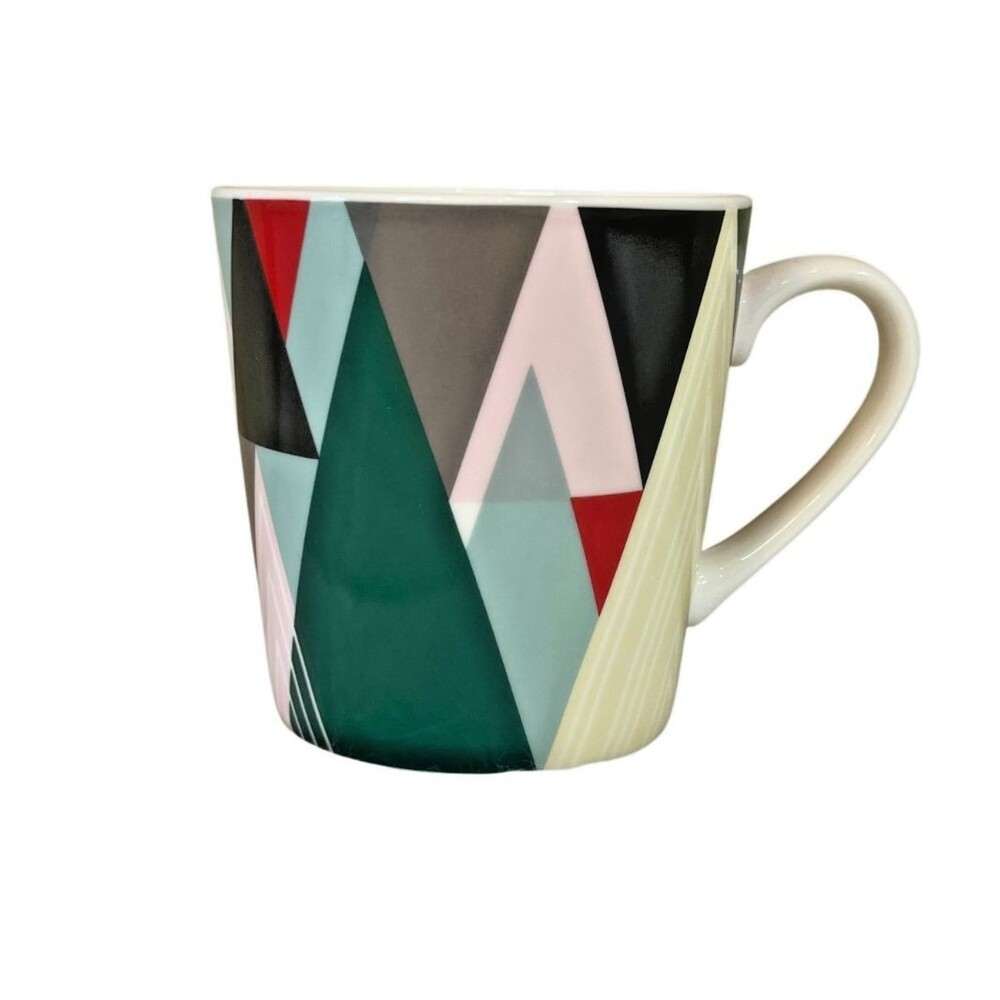 Starbucks Modern Pine Tree Forest Triangles Christmas 18 oz Coffee Mug 2017